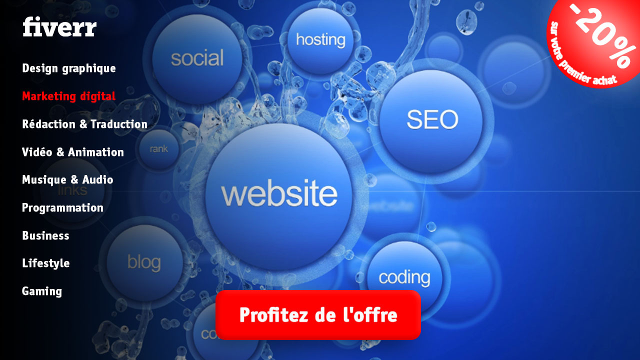 Marketing digital fiverr vendeur Pro